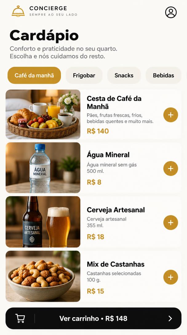 Tela Cardápio