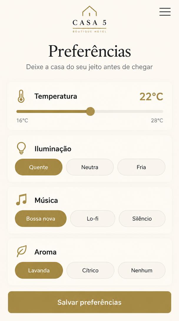 Tela Preferências